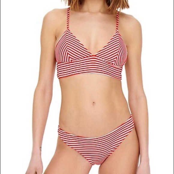 Only Other - ONLY striped triangle bikini, top & bottom